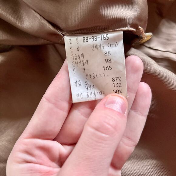 Vintage Time Postmodern Plaid Fleece Shacket Brown Beige Stripes - Picture 15 of 15